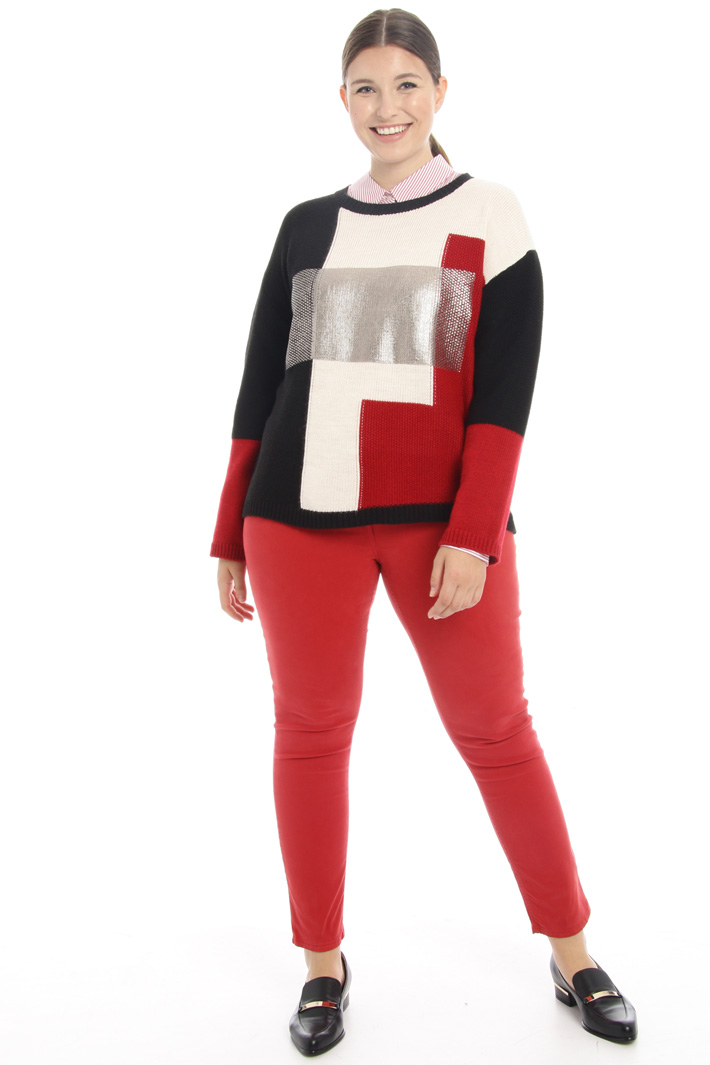 Inlay laminated sweater Intrend Inlay laminated sweater Intrend
