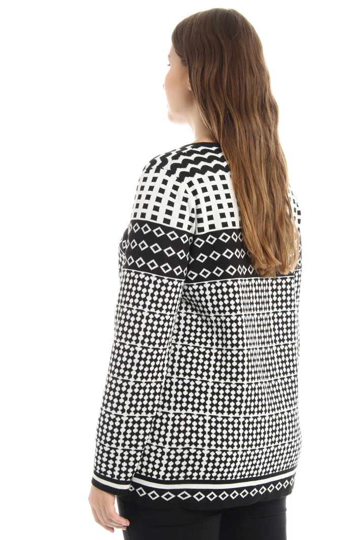 Wool jacquard sweater Intrend Wool jacquard sweater Intrend