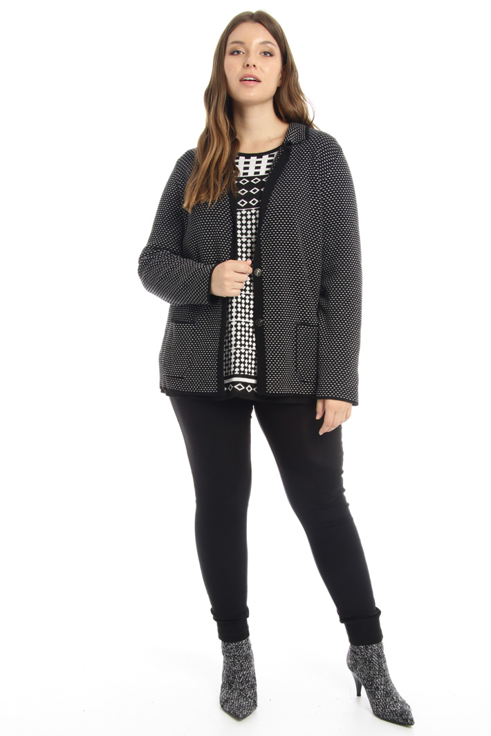 Wool jacquard sweater Intrend Wool jacquard sweater Intrend