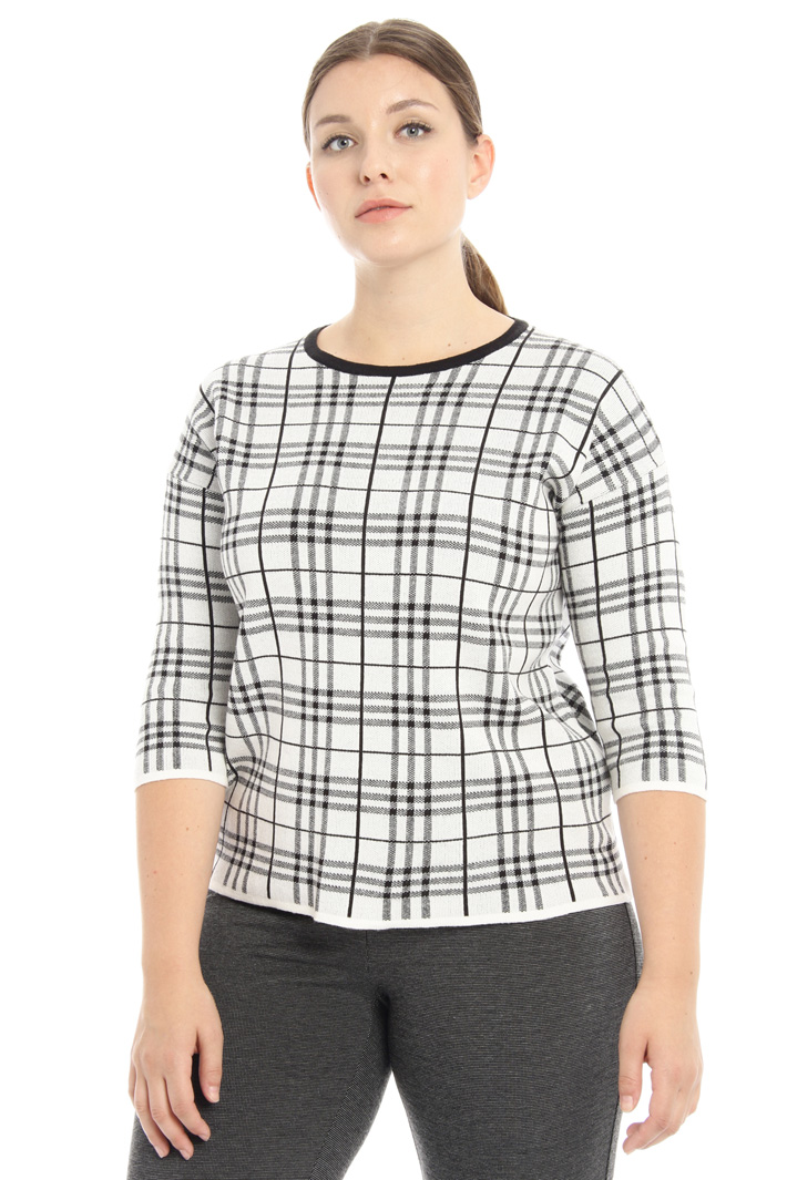 Wool jacquard sweater Intrend Wool jacquard sweater Intrend