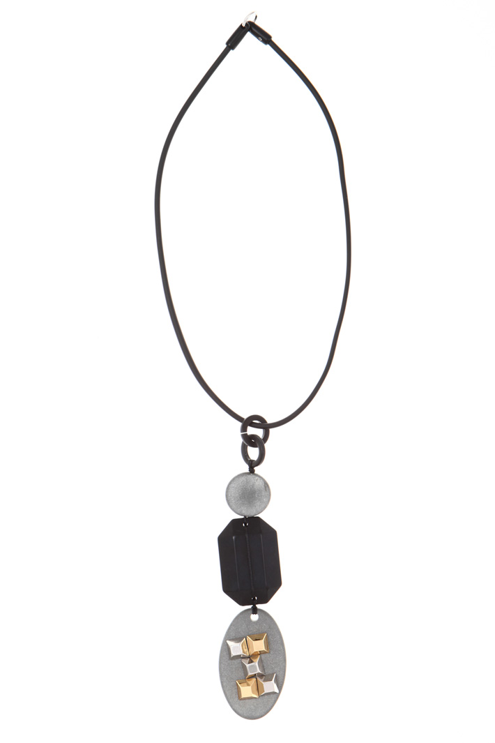Necklace with resin pendant Intrend Necklace with resin pendant Intrend
