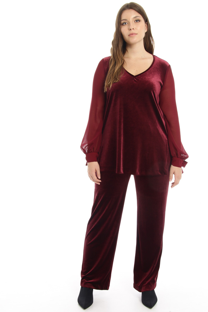 Velvet jersey trousers Intrend Velvet jersey trousers Intrend