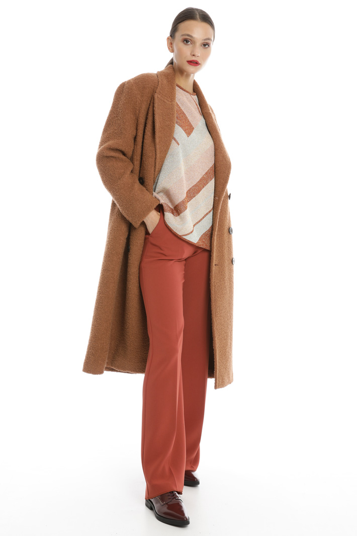 Double-breasted bouclé coat Intrend Double-breasted bouclé coat Intrend