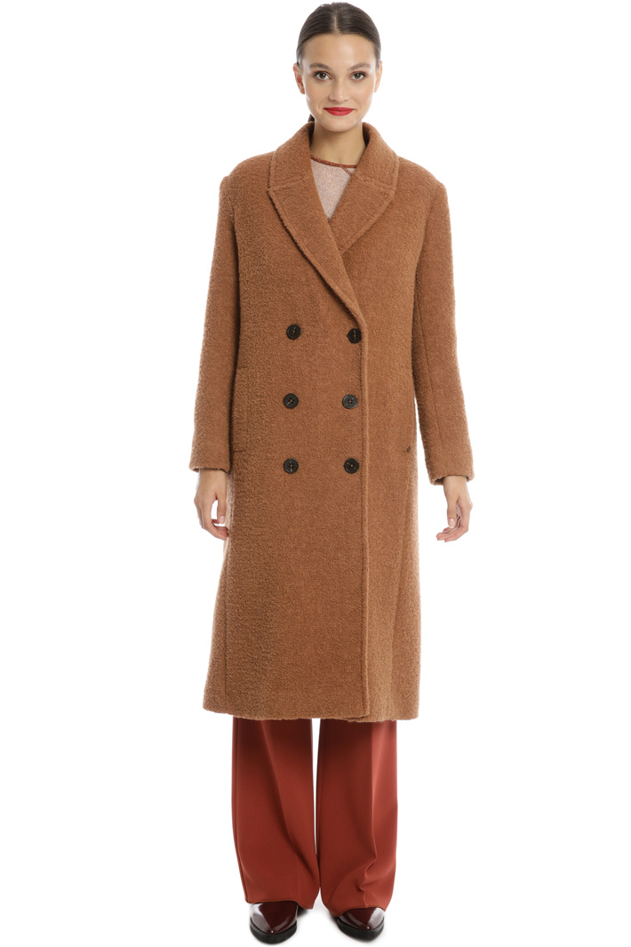 Double-breasted bouclé coat Intrend Double-breasted bouclé coat Intrend