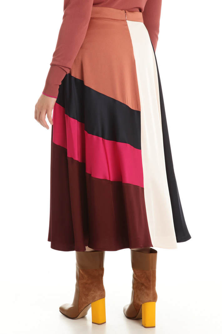 Colour block satin skirt Intrend Colour block satin skirt Intrend