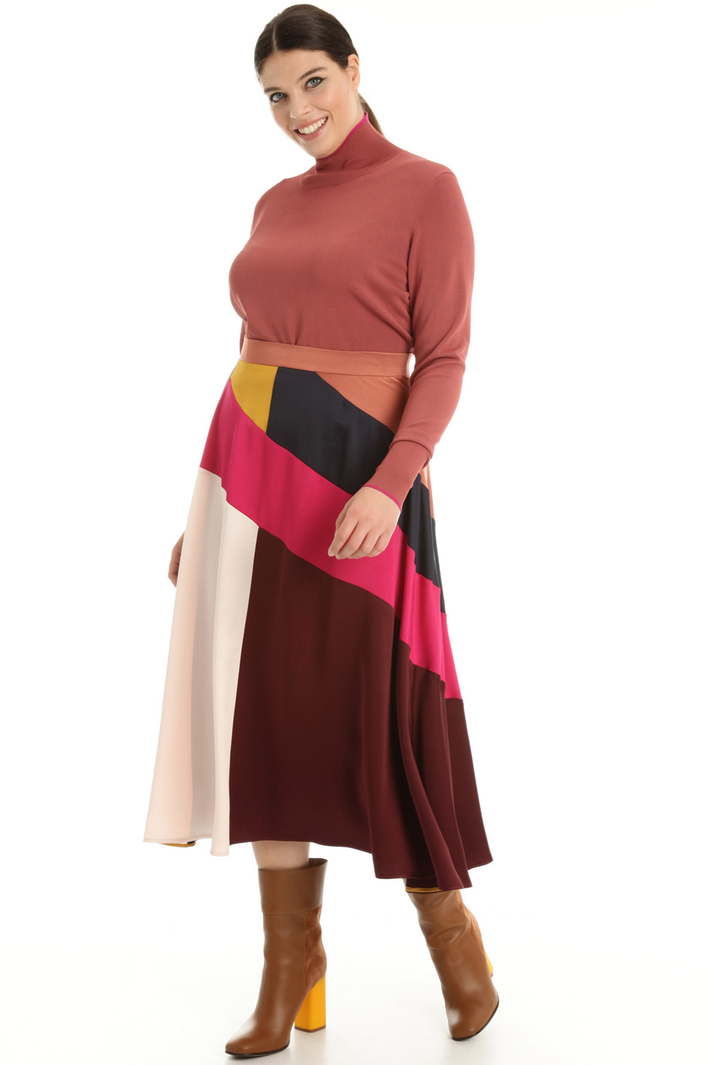 Colour block satin skirt Intrend Colour block satin skirt Intrend
