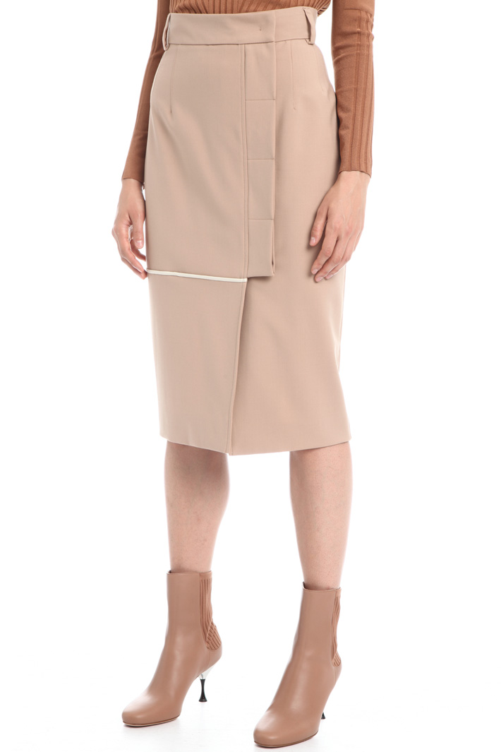 Wool gabardine skirt Intrend Wool gabardine skirt Intrend
