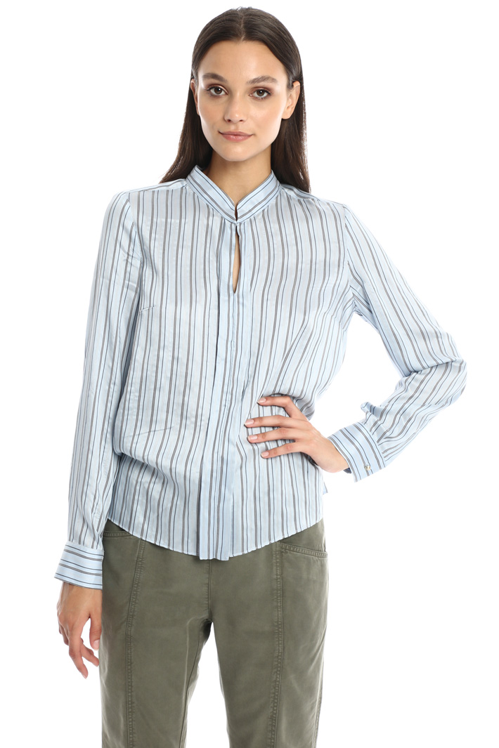 Band collar blouse Intrend Band collar blouse Intrend