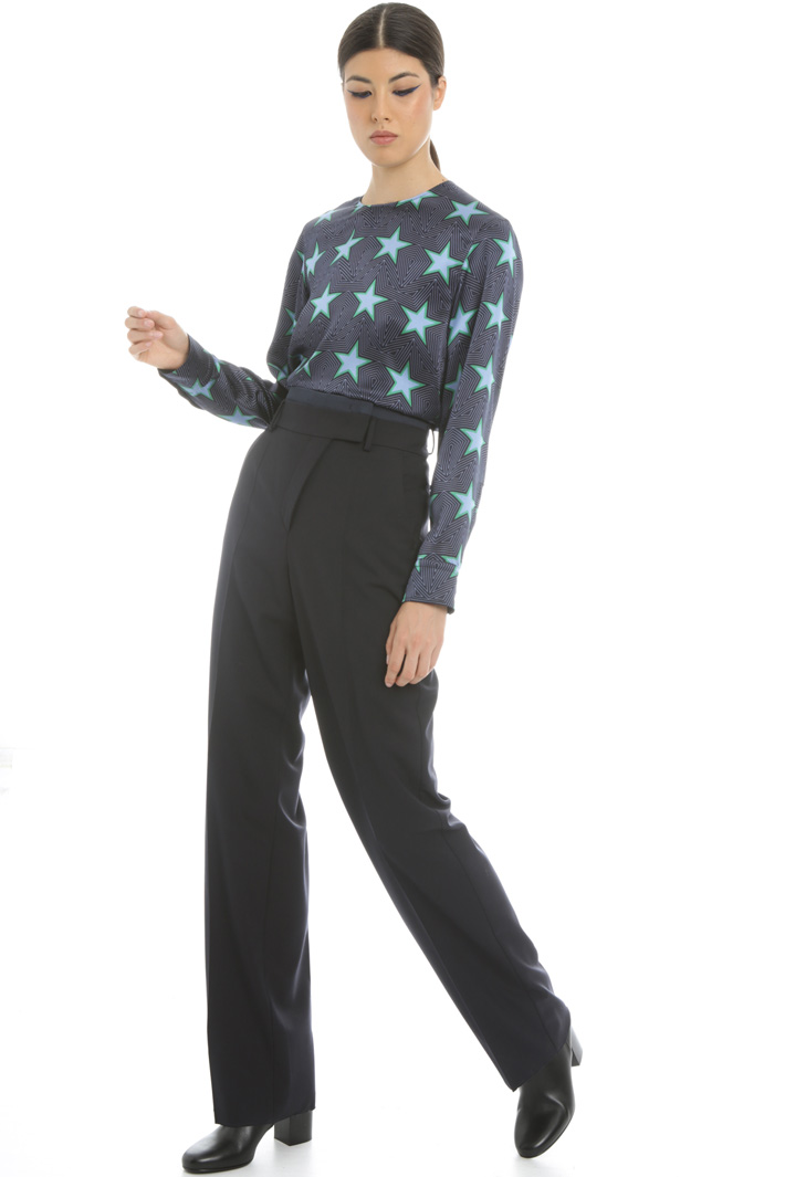 Wool gabardine trousers Intrend Wool gabardine trousers Intrend