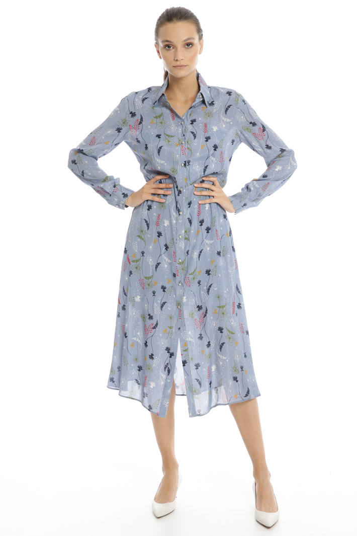 Chemisier with botanical print Intrend Chemisier with botanical print Intrend