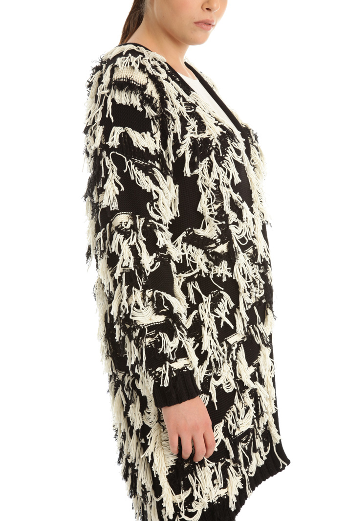 Fringed maxi cardigan Intrend Fringed maxi cardigan Intrend