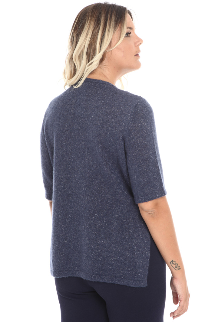 Sequin short-sleeved sweater Intrend Sequin short-sleeved sweater Intrend