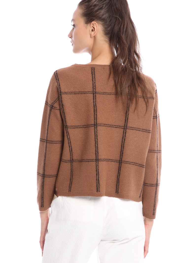 Checked boiled wool sweater Intrend Checked boiled wool sweater Intrend