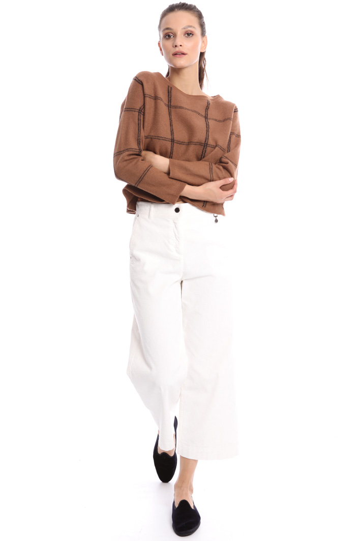 Checked boiled wool sweater Intrend Checked boiled wool sweater Intrend