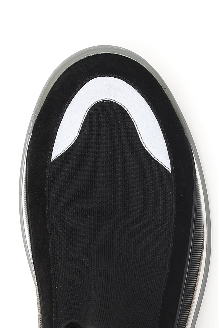 Knit and leather sneakers Intrend Knit and leather sneakers Intrend