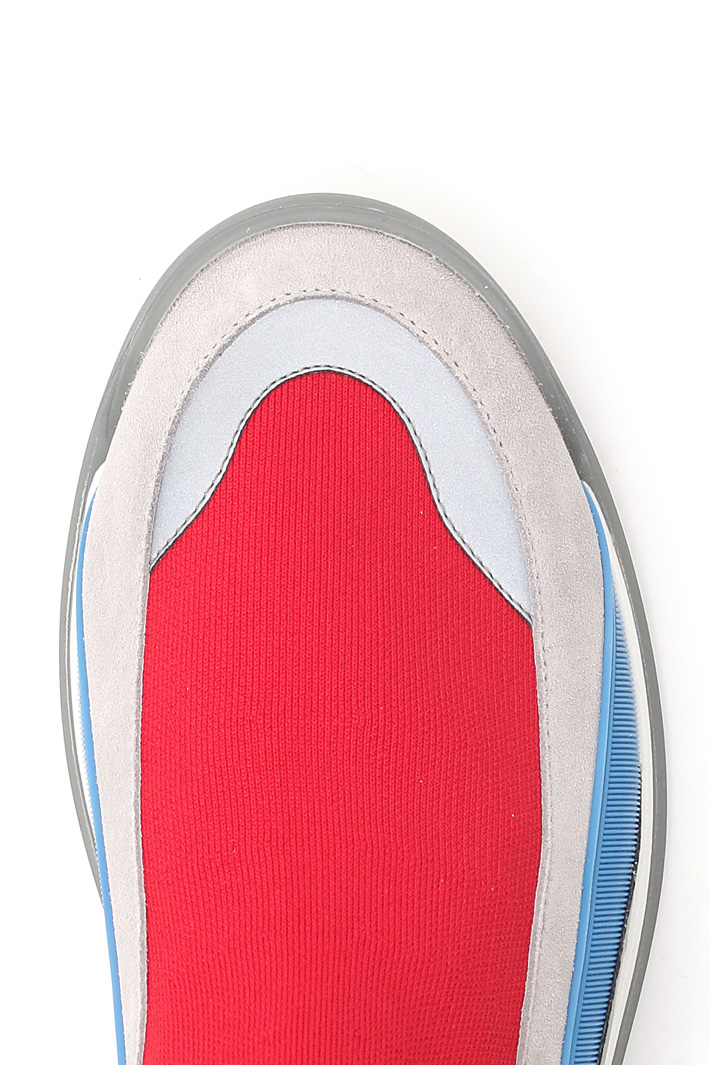 Knit and leather sneakers Intrend Knit and leather sneakers Intrend