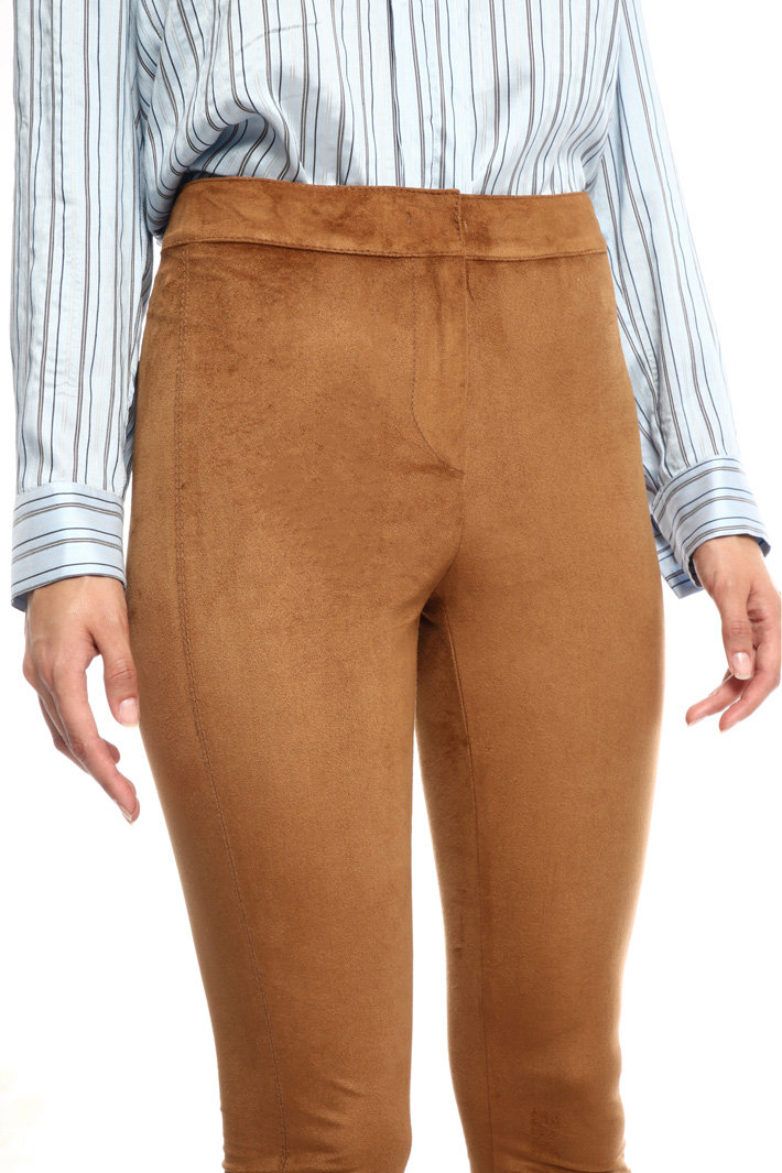 Suede effect skinny trousers Intrend Suede effect skinny trousers Intrend