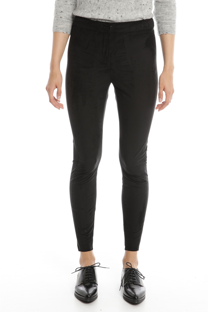Suede effect skinny trousers Intrend Suede effect skinny trousers Intrend