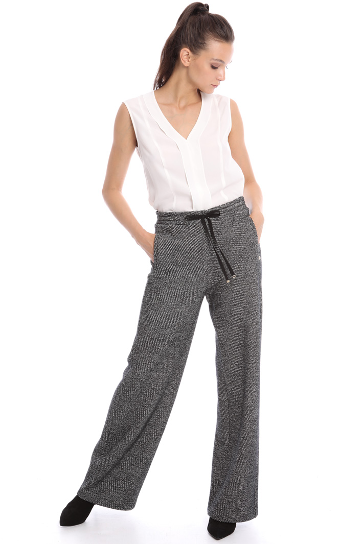Tweed jersey trousers Intrend Tweed jersey trousers Intrend