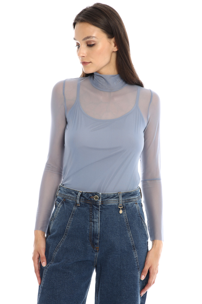 High neck tulle top Intrend High neck tulle top Intrend