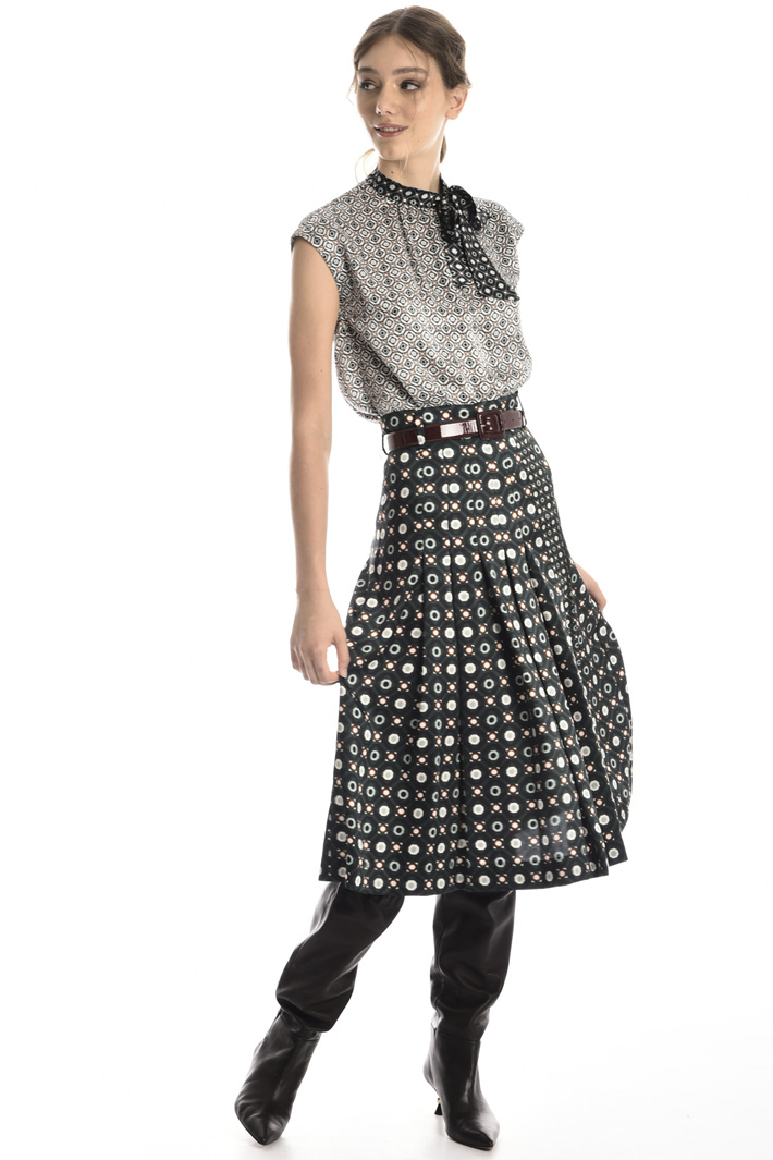 Printed twill skirt Intrend Printed twill skirt Intrend