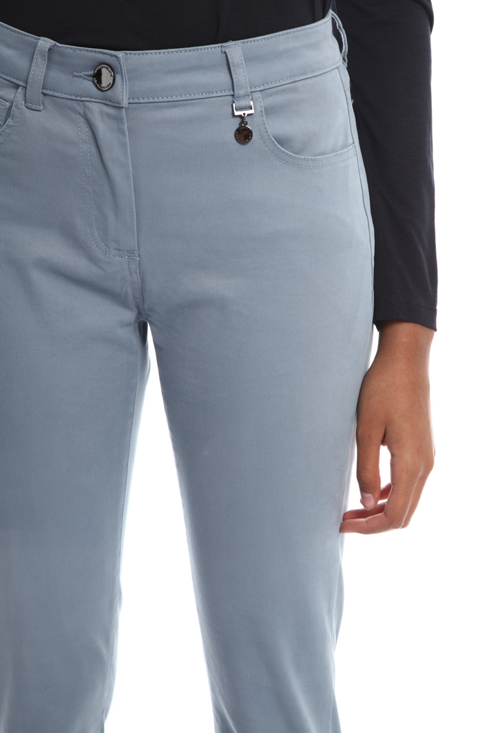 Skinny cotton satin trousers Intrend Skinny cotton satin trousers Intrend
