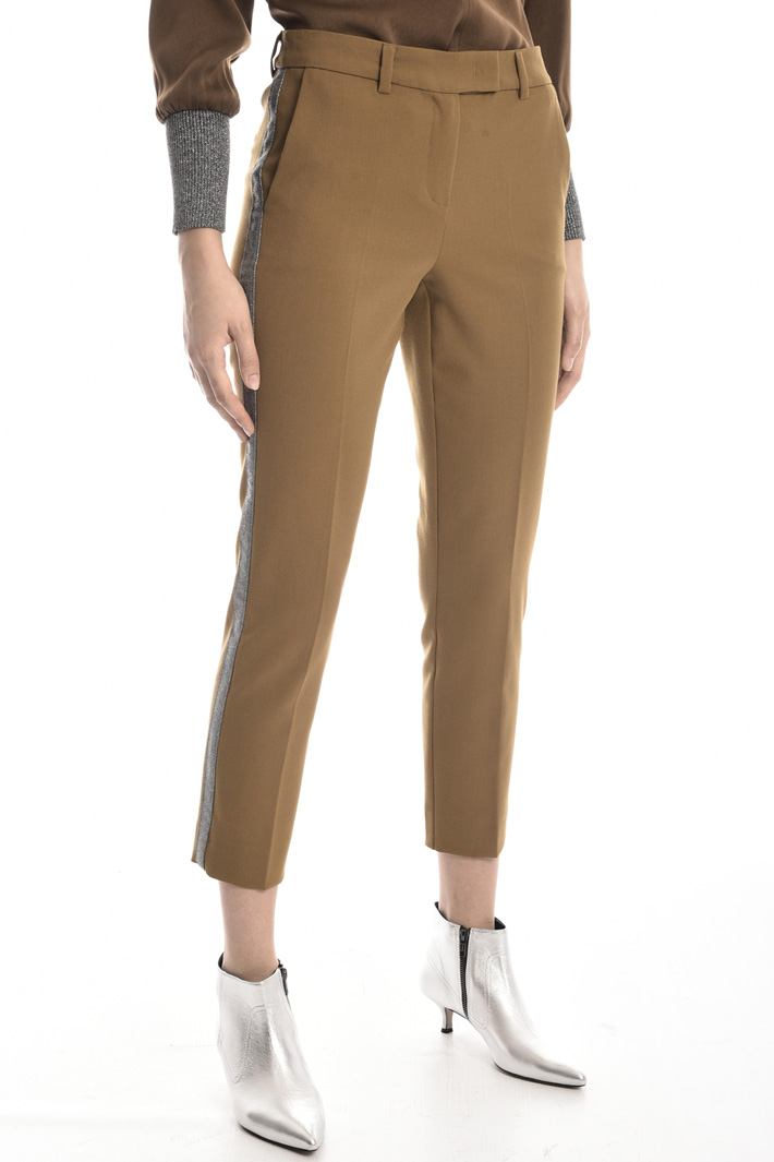 Trousers with lurex band Intrend Trousers with lurex band Intrend