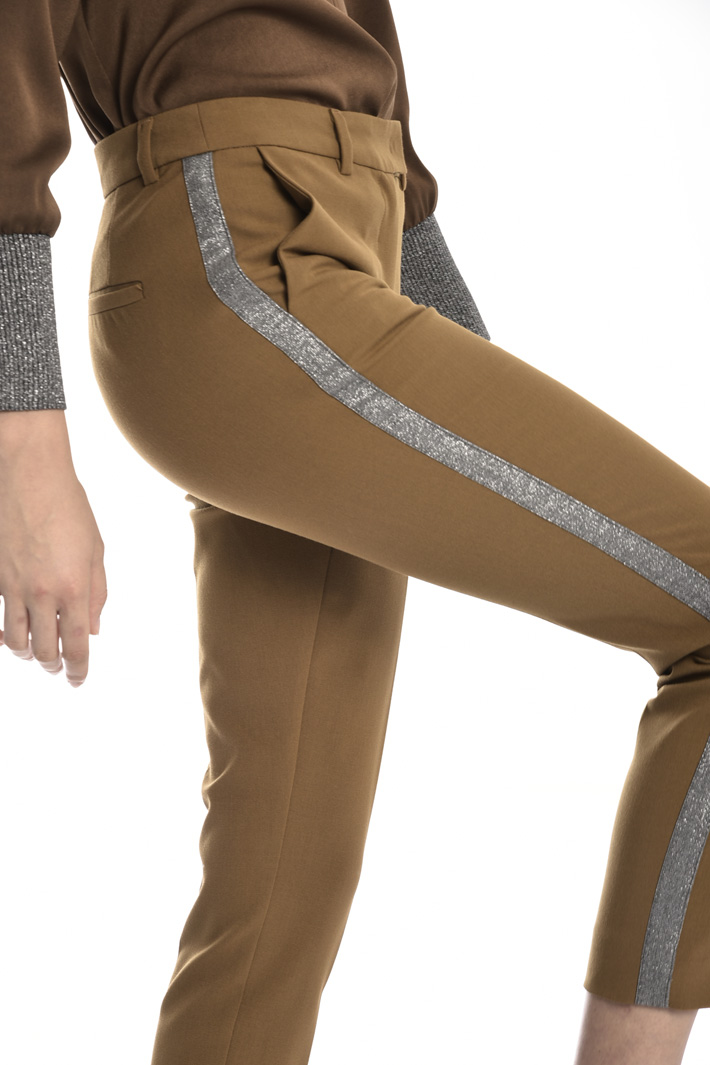 Trousers with lurex band Intrend Trousers with lurex band Intrend