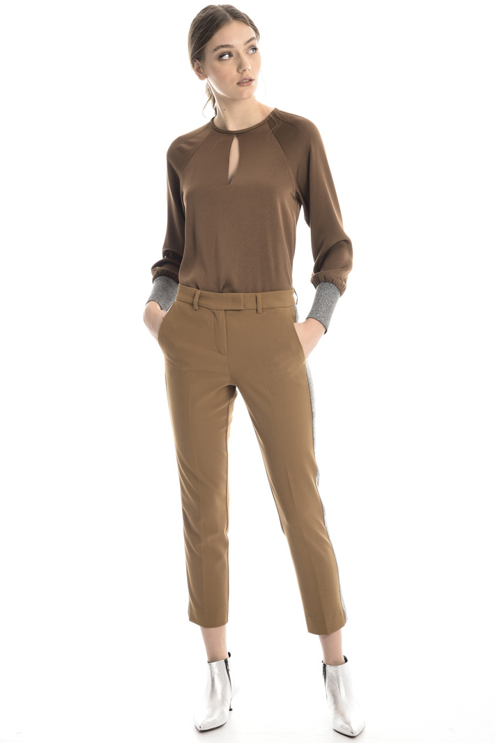 Trousers with lurex band Intrend Trousers with lurex band Intrend