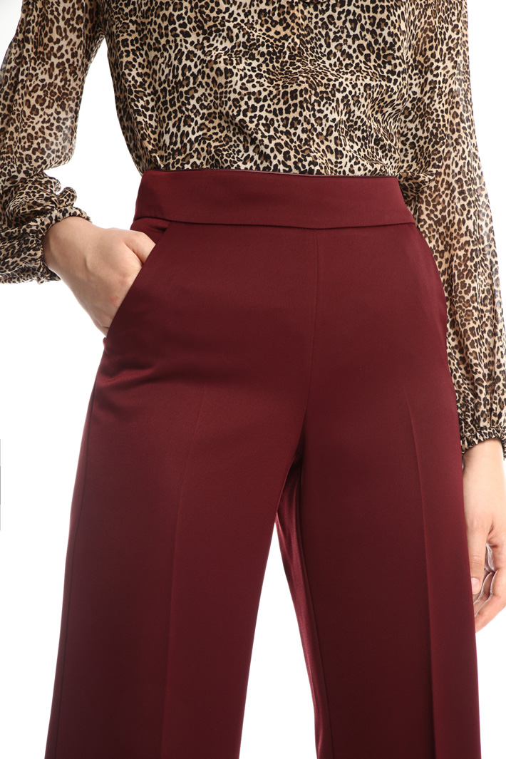 Crop satin trousers Intrend Crop satin trousers Intrend