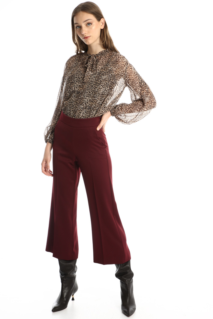 Crop satin trousers Intrend Crop satin trousers Intrend