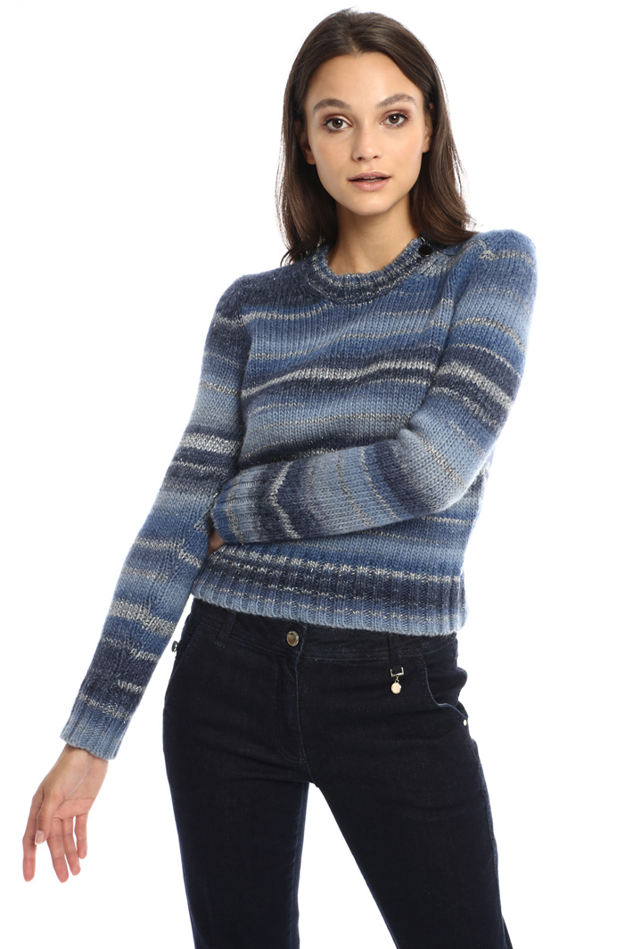 Striped lurex sweater Intrend Striped lurex sweater Intrend