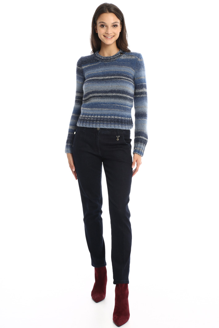 Striped lurex sweater Intrend Striped lurex sweater Intrend