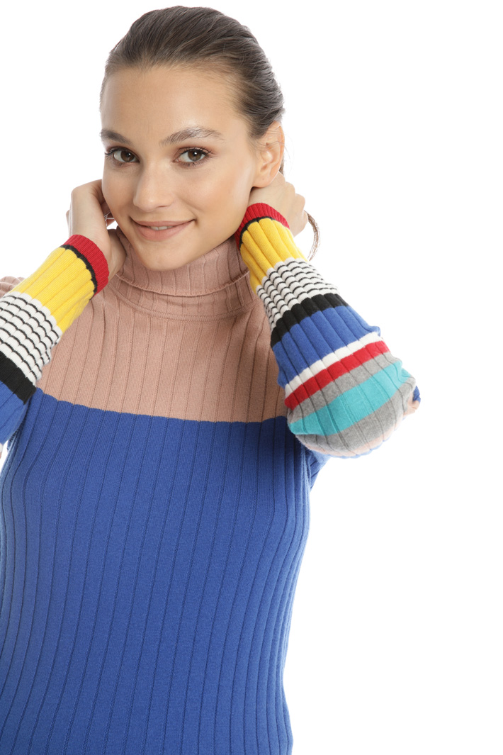 Striped multicolour turtleneck Intrend Striped multicolour turtleneck Intrend
