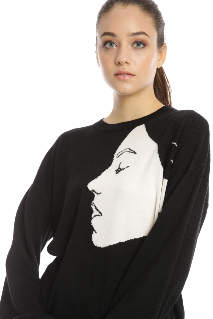 Inlayed wool sweater Intrend Inlayed wool sweater Intrend