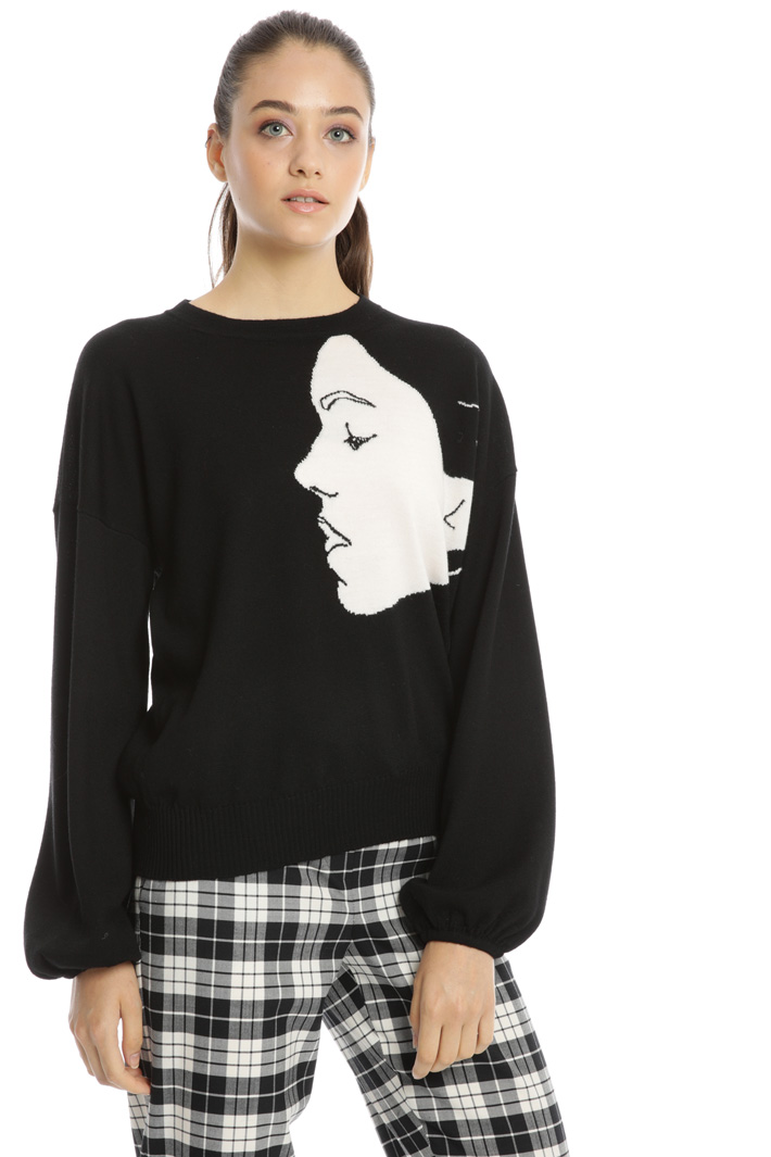Inlayed wool sweater Intrend Inlayed wool sweater Intrend