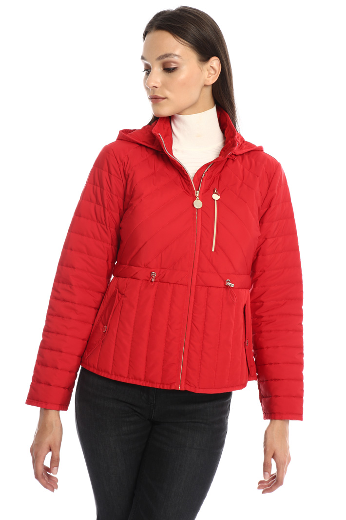 Drawstring waist padded jacket Intrend Drawstring waist padded jacket Intrend