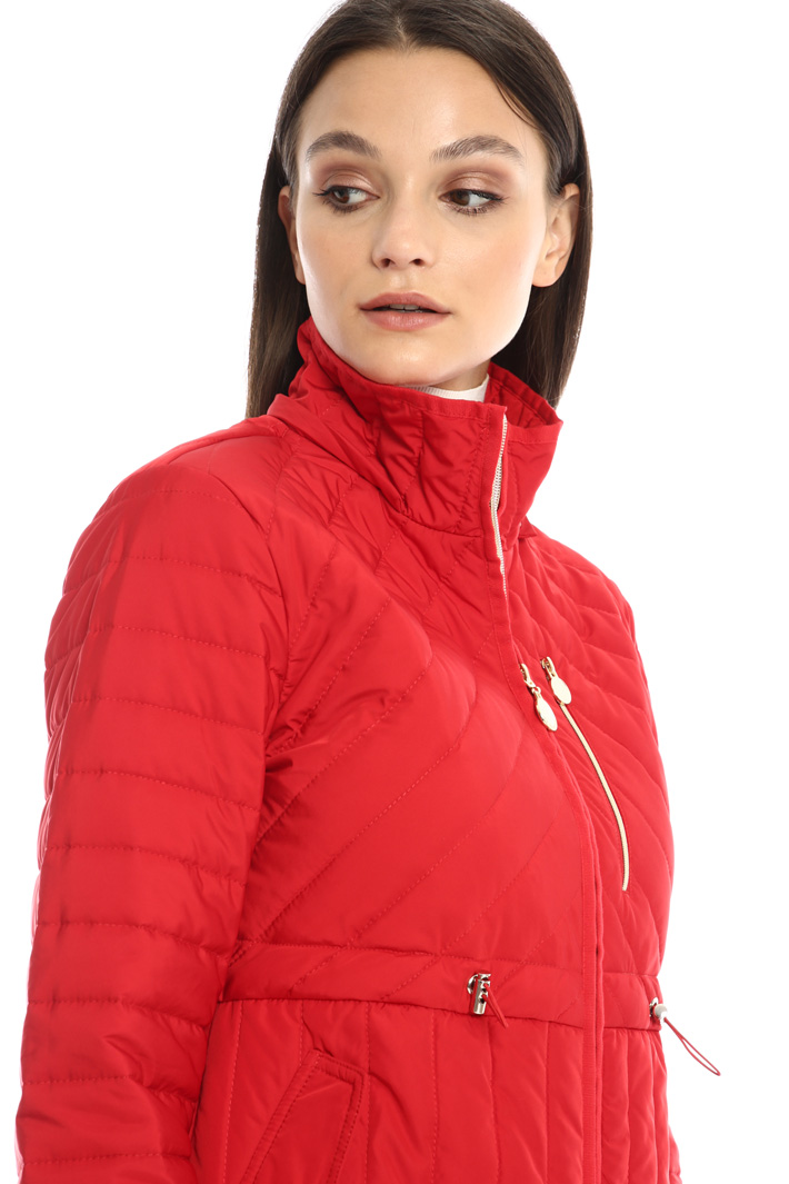 Drawstring waist padded jacket Intrend Drawstring waist padded jacket Intrend