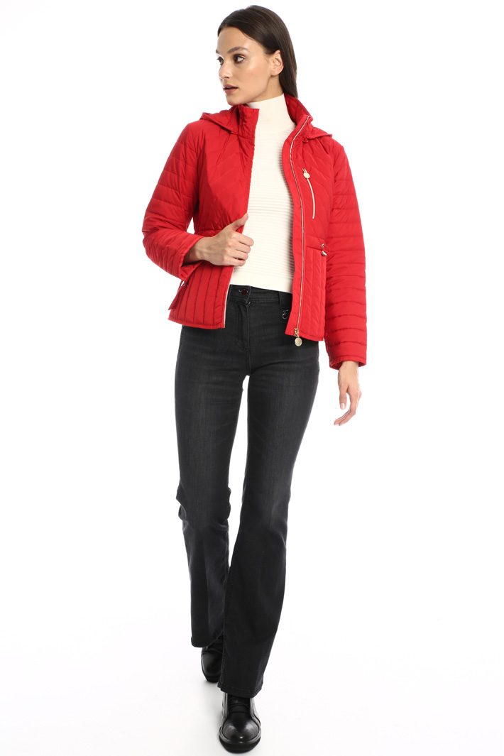 Drawstring waist padded jacket Intrend Drawstring waist padded jacket Intrend