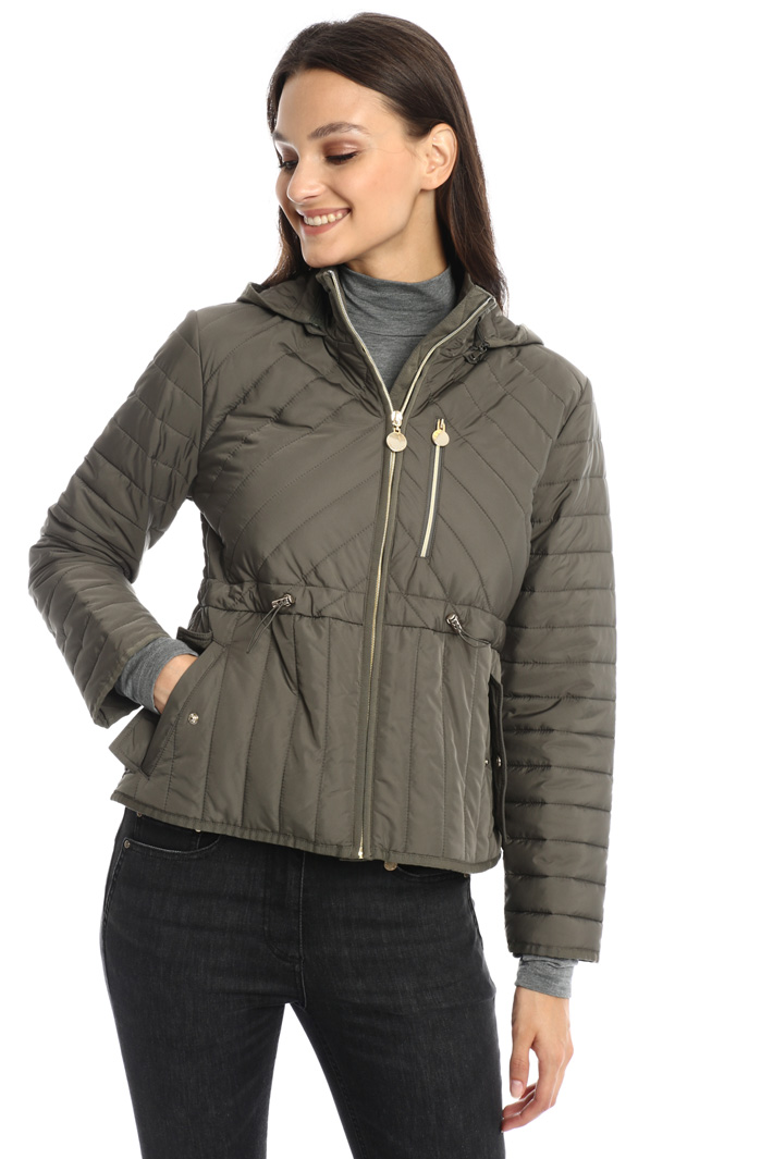 Drawstring waist padded jacket Intrend Drawstring waist padded jacket Intrend