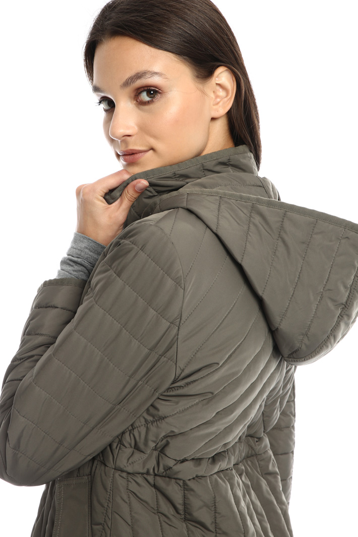 Drawstring waist padded jacket Intrend Drawstring waist padded jacket Intrend