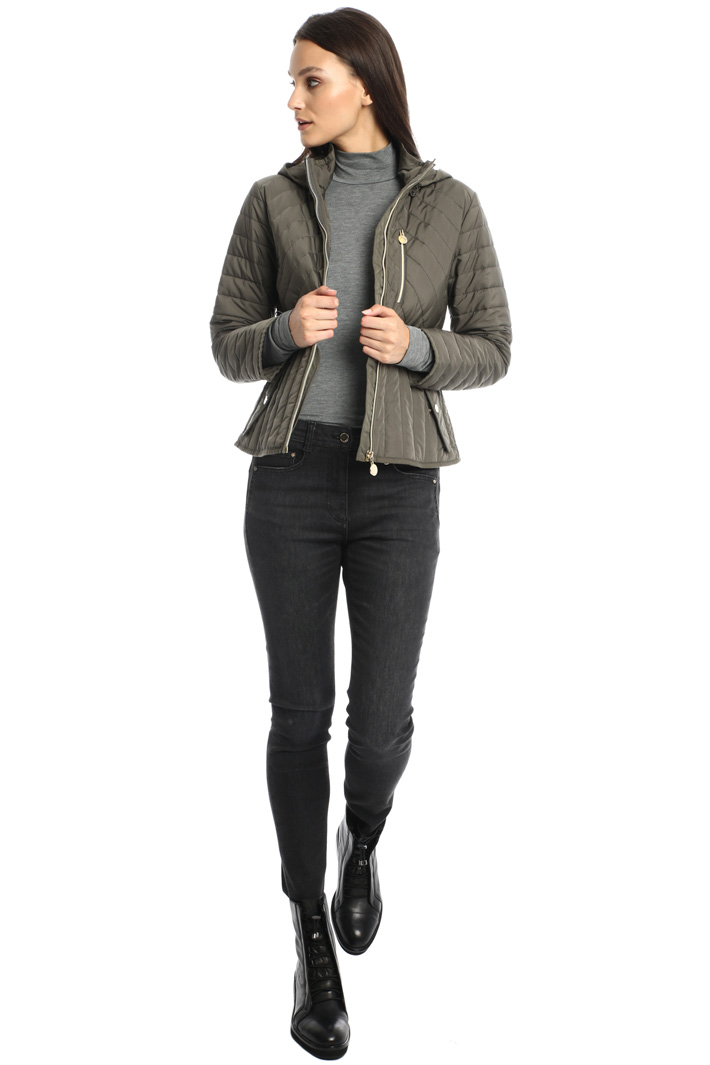 Drawstring waist padded jacket Intrend Drawstring waist padded jacket Intrend
