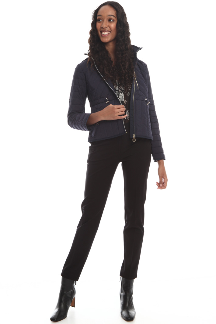 Drawstring waist padded jacket Intrend Drawstring waist padded jacket Intrend