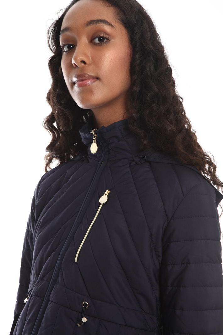Drawstring waist padded jacket Intrend Drawstring waist padded jacket Intrend