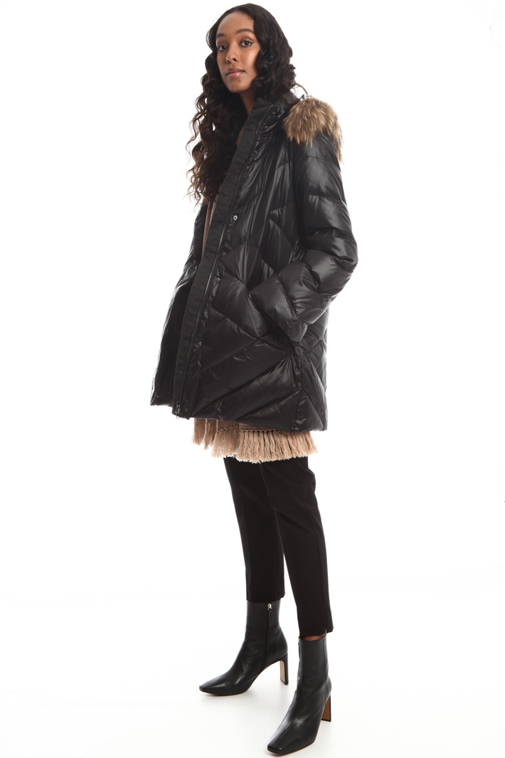 Fur trim down jacket Intrend Fur trim down jacket Intrend