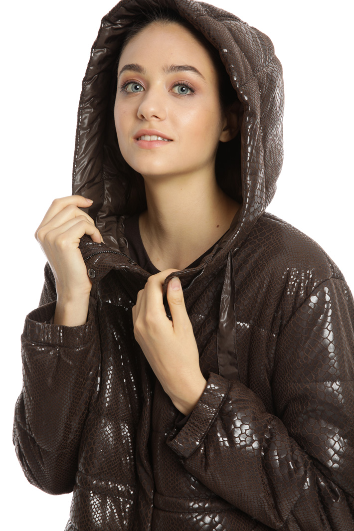 Reptile print padded jacket Intrend Reptile print padded jacket Intrend