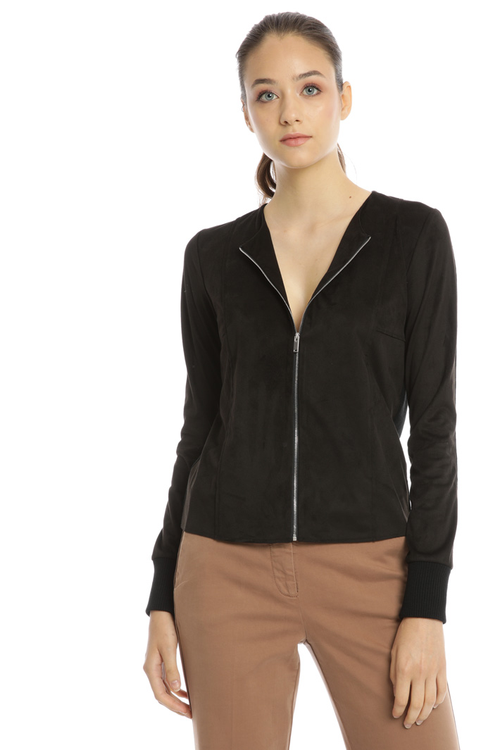 Suede effect cardigan Intrend Suede effect cardigan Intrend
