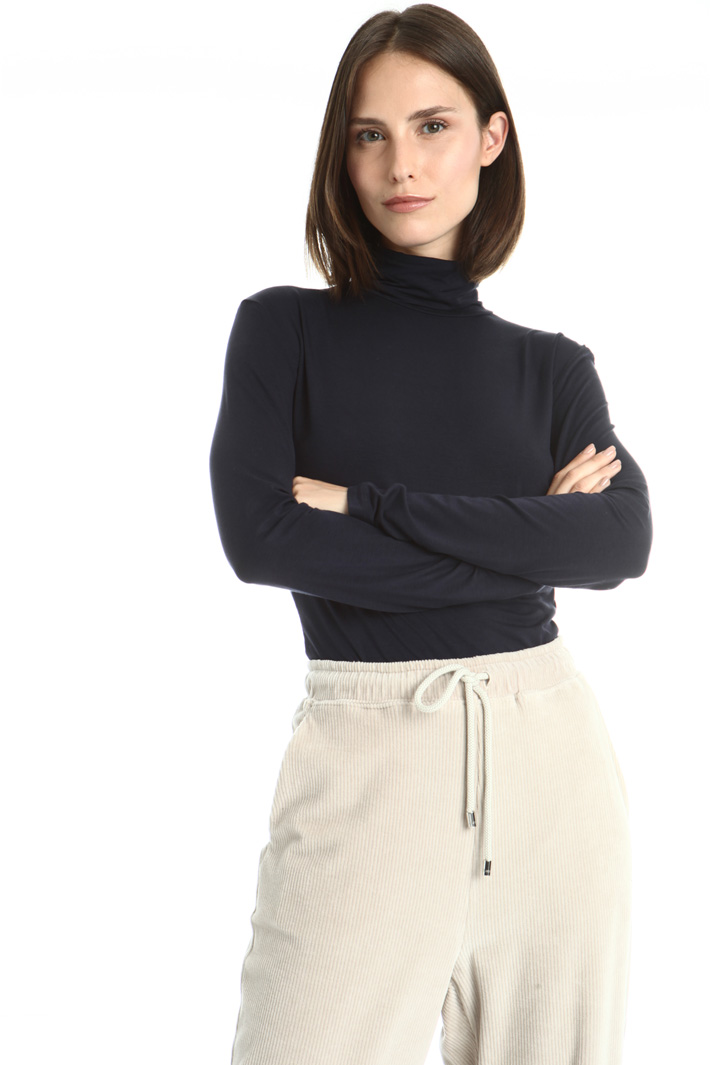 Stretch jersey high neck top Intrend Stretch jersey high neck top Intrend