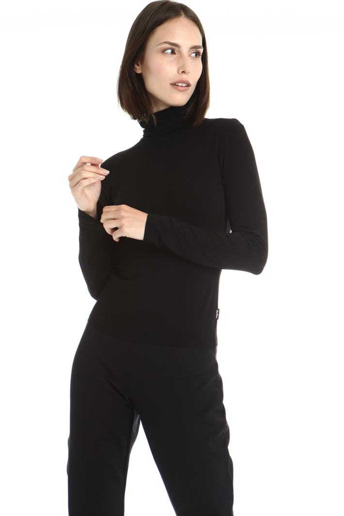 Stretch jersey high neck top Intrend Stretch jersey high neck top Intrend