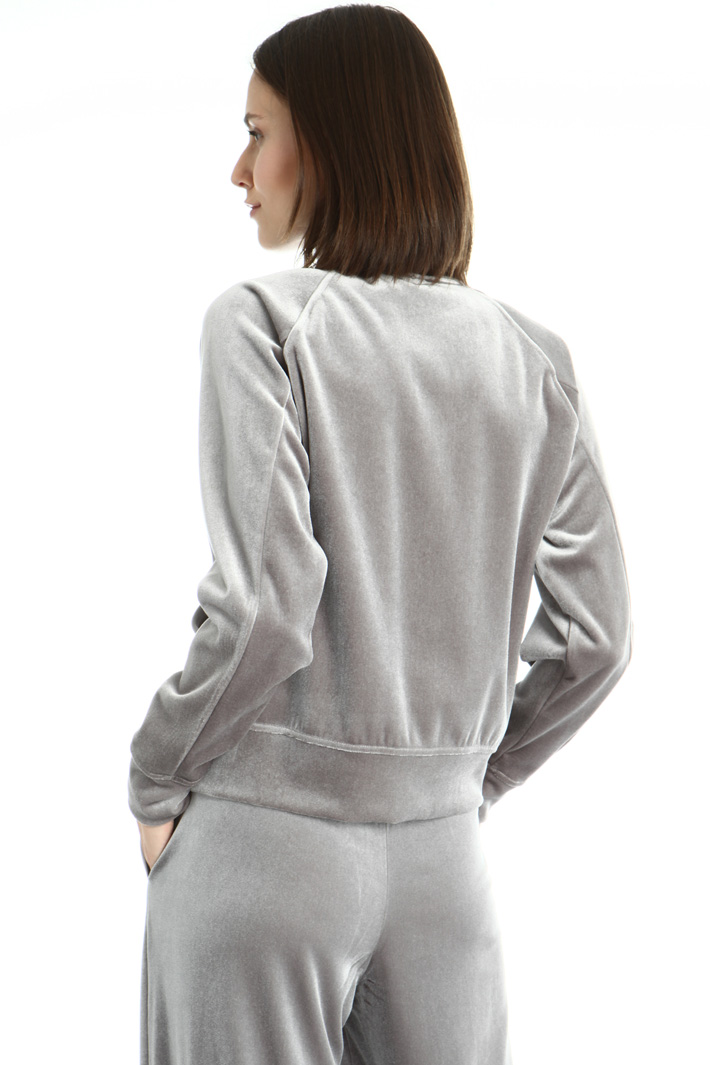 Zipped velvet sweatshirt Intrend Zipped velvet sweatshirt Intrend
